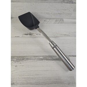 Pampered Chef Scoop and Scrape Spatula Silicone Head Stainless Steel Handle 21B